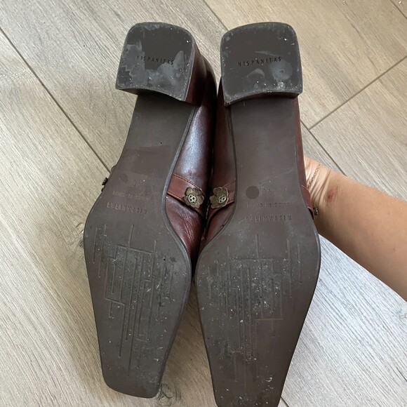 Hispanitas brown leather loafers size 40/9.5 - Picture 8 of 9
